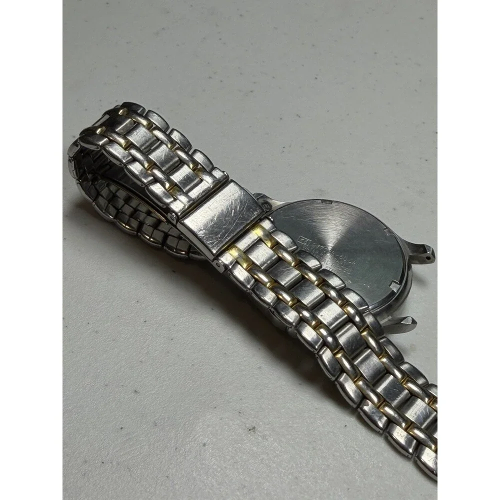 Orient C77005-60CA Quartz Black Dial Date Two Tone Watch For Parts Repair
